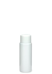 50 ml PETG-Flasche weiß, Ø 32,0 mm, Schraubverschluss weiß