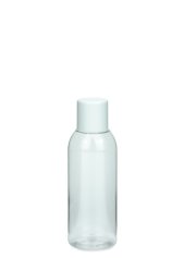 50 ml PET-Flasche transparent, Ø 31,5 mm, Schraubverschluss (Mini-Gewinde) weiß