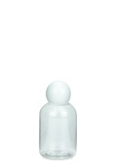 50 ml PET-Flasche transparent, Ø 37,8 mm, Kugelverschluss weiß