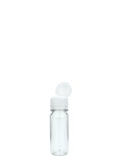 60 ml PET-Speiseöl-Flasche transparent, Ø 34,0 mm, Verschluss weiß