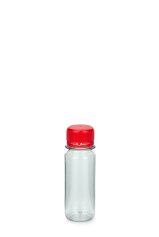 60 ml PET-Lebensmittelflasche transparent, Ø 34,0 mm, Verschluss rot