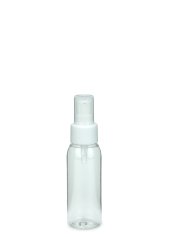 60 ml PET-Flasche transparent, Ø 34,3 mm, Lotionpumpe weiß