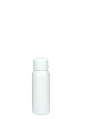 60 ml R-PET-Flasche weiß, Ø 34,3 mm, Schraubverschluss weiß