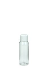60 ml PET-Flasche transparent, Ø 34,3 mm, Schraubverschluss weiß