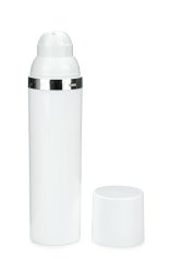 75 ml Airless Spender - Medio - weiß, Kopf weiß/silber - Self Closing