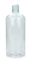 1000 ml PET-Flasche transparent, Ø 87,0 mm, Disc-Top-Verschluss transparent