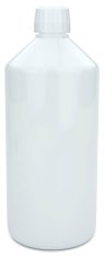 1000 ml PET-Laborflasche weiß, Ø 88,5 mm, Verschluss weiß