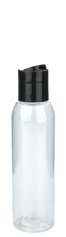 100 ml PET-Flasche transparent, Ø 37,1 mm, Disc-Top-Verschluss schwarz