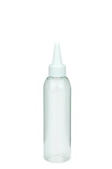 100 ml PET-Dosierflasche transparent, Ø 37,1 mm, Schraubkappe weiß
