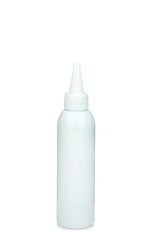 100 ml R-PET-Dosierflasche weiß, Ø 37,1 mm, Schraubkappe weiß