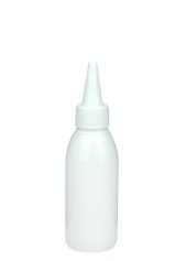 100 ml PET-Dosierflasche weiß, Ø 41,9 mm, Schraubkappe weiß