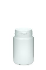 100 ml HDPE-Kapseldose weiß – Jaycap-Prellverschluss mit Erstöffnungsanzeige