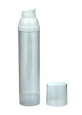 100 ml Airless Spender - Medio - transparent, Kopf weiß