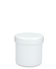 100 ml PP-Cremetiegel weiß, flach – Deckel weiß