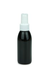 100 ml PET-Flasche schwarz, Ø 41,9 mm, Lotionpumpe weiß