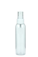 100 ml PET-Flasche transparent, Ø 37,1 mm, Lotionpumpe weiß