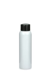 100 ml R-PET-Flasche weiß, Ø 37,1 mm, Schraubverschluss schwarz