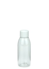 100 ml PET-Flasche transparent, Ø 41,9 mm, Schraubverschluss weiß