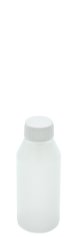 100 ml PE-HD-Flasche weiß, Ø 42,0 mm, Schraubverschluss weiß