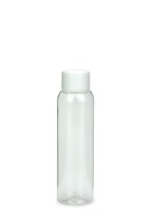 100 ml PET-Flasche transparent, Ø 37,1 mm, Schraubverschluss mit Spritzeinsatz weiß
