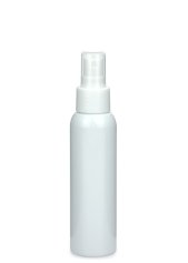 100 ml R-PET-Flasche weiß, Ø 37,1 mm, Sprühzerstäuber weiß, glatt