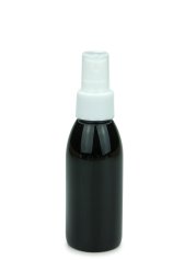 100 ml PET-Flasche schwarz, Ø 41,9 mm, Sprühzerstäuber weiß