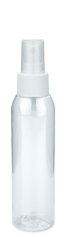125 ml PET-Flasche transparent, Ø 39,5 mm, Sprühzerstäuber weiß