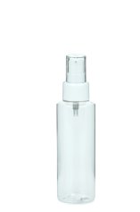125 ml PETG-Flasche transparent, Ø 41,5 mm, Lotionpumpe weiß