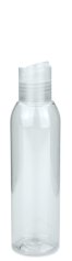 150 ml R-PET-Flasche transparent, Ø 42,2 mm, Disc-Top-Verschluss transparent