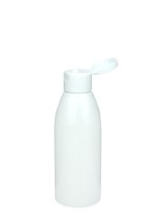 150 ml PET-Flasche weiß, Ø 46,2 mm, Klappverschluss weiß