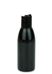 150 ml PET-Flasche schwarz, Ø 46,2 mm, Disc-Top-Verschluss schwarz