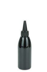 150 ml PET-Dosierflasche schwarz, Ø 46,2 mm, Schraubkappe schwarz