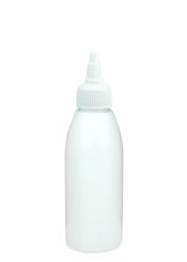 150 ml R-PET-Dosierflasche weiß, Ø 46,2 mm, On/Off-Verschluss weiß