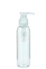 150 ml PET-Flasche transparent, Ø 42,2 mm, Seifenpumpe natur