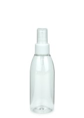 150 ml PET-Flasche transparent, Ø 46,2 mm, Lotionpumpe weiß