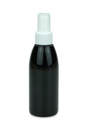150 ml PET-Flasche schwarz, Ø 46,2 mm, Lotionpumpe weiß