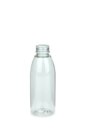 150 ml R-PET-Flasche transparent, Ø 46,2 mm, Alu-Schraubkappe