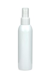150 ml PET-Flasche weiß, Ø 42,2 mm, Sprühzerstäuber weiß, glatt