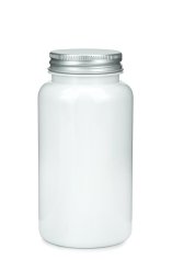 200 ml PET-Packer Schraubdose weiß (45/400) – mit Aluminium-Schraubdeckel, glänzend