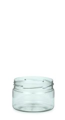 200 ml PET-Weithalstiegel 82 klar, rund (82 RTS) – ohne Deckel