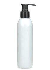 200 ml PET-Flasche weiß, Ø 45,8 mm, Seifenpumpe schwarz