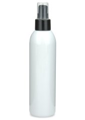 200 ml PET-Flasche weiß, Ø 45,8 mm, Lotionpumpe schwarz