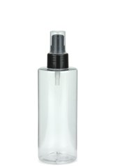 200 ml PETG-Flasche transparent, Ø 50,0 mm, Lotionpumpe schwarz