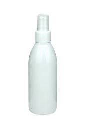 200 ml R-PET-Flasche weiß, Ø 50,4 mm, Lotionpumpe weiß