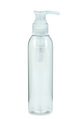 200 ml PET-Flasche transparent, Ø 45,8 mm, Seifenpumpe natur