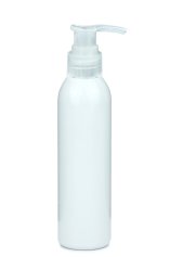200 ml R-PET-Flasche weiß, Ø 45,8 mm, Seifenpumpe natur
