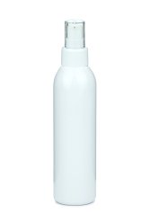 200 ml R-PET-Flasche weiß, Ø 45,8 mm, Lotionpumpe weiß