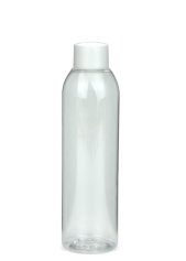 200 ml PET-Flasche transparent, Ø 45,8 mm, Schraubverschluss weiß