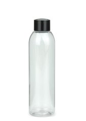 200 ml PET-Flasche transparent, Ø 45,8 mm, Schraubverschluss schwarz
