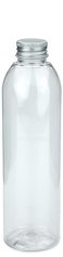 200 ml PET-Flasche transparent, Ø 45,8 mm, Alu-Schraubkappe